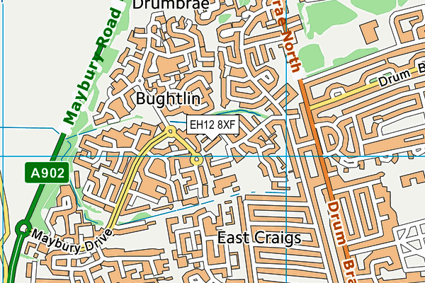 EH12 8XF map - OS VectorMap District (Ordnance Survey)