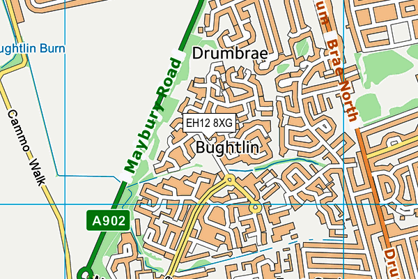 EH12 8XG map - OS VectorMap District (Ordnance Survey)