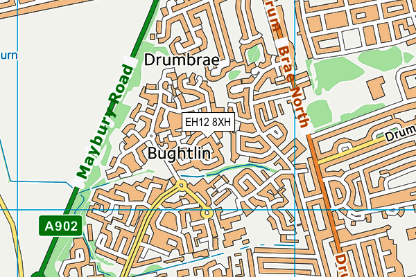 EH12 8XH map - OS VectorMap District (Ordnance Survey)