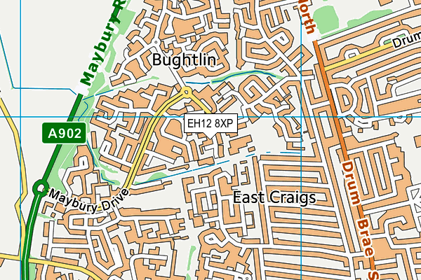 EH12 8XP map - OS VectorMap District (Ordnance Survey)