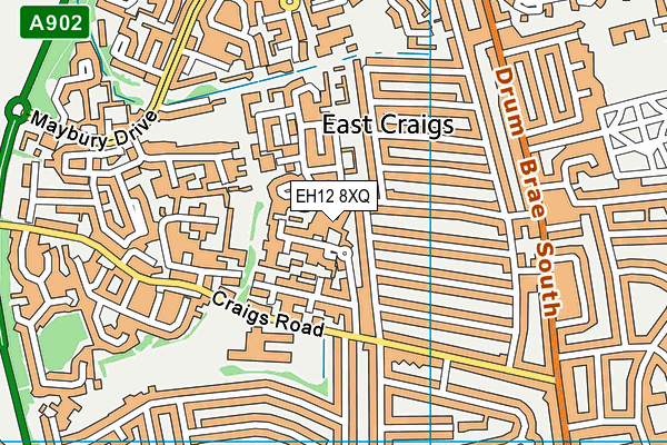 EH12 8XQ map - OS VectorMap District (Ordnance Survey)