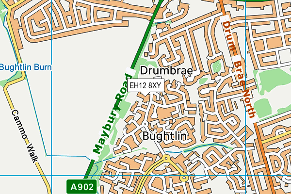 EH12 8XY map - OS VectorMap District (Ordnance Survey)