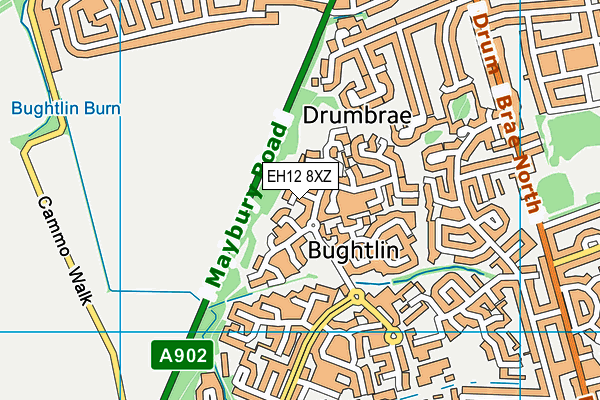 EH12 8XZ map - OS VectorMap District (Ordnance Survey)