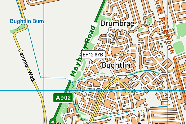 EH12 8YB map - OS VectorMap District (Ordnance Survey)