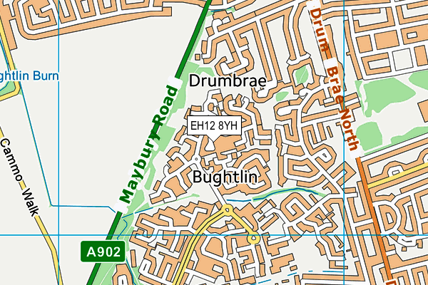 EH12 8YH map - OS VectorMap District (Ordnance Survey)