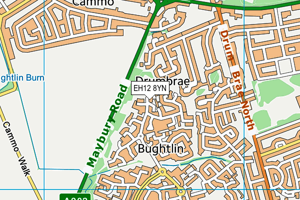 EH12 8YN map - OS VectorMap District (Ordnance Survey)