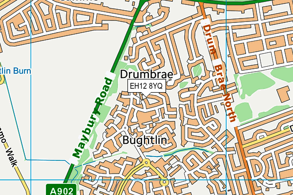 EH12 8YQ map - OS VectorMap District (Ordnance Survey)