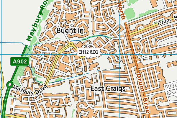 EH12 8ZQ map - OS VectorMap District (Ordnance Survey)