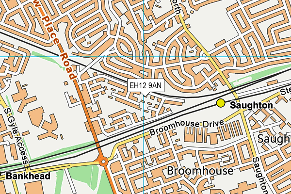 EH12 9AN map - OS VectorMap District (Ordnance Survey)