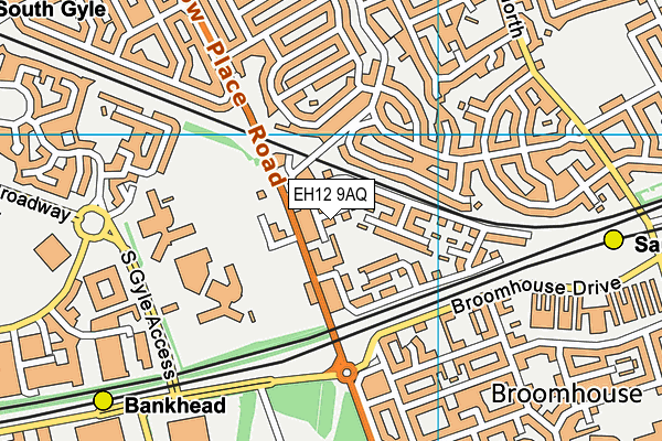 EH12 9AQ map - OS VectorMap District (Ordnance Survey)