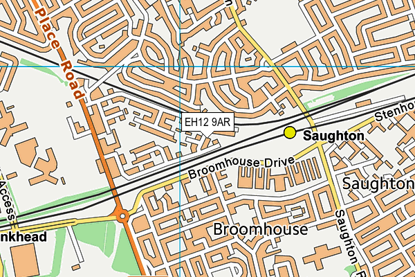 EH12 9AR map - OS VectorMap District (Ordnance Survey)