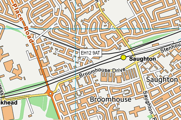 EH12 9AT map - OS VectorMap District (Ordnance Survey)