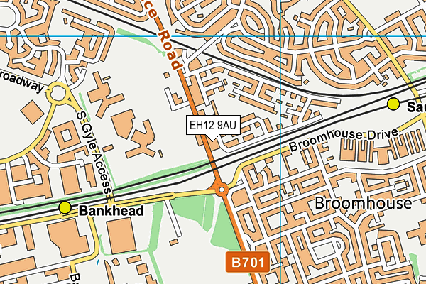 EH12 9AU map - OS VectorMap District (Ordnance Survey)