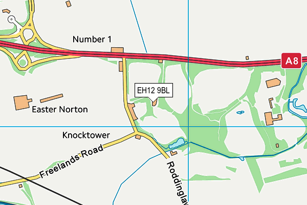 EH12 9BL map - OS VectorMap District (Ordnance Survey)