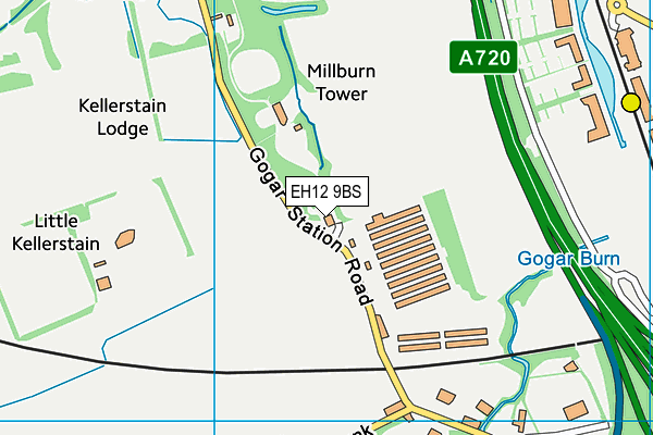 EH12 9BS map - OS VectorMap District (Ordnance Survey)