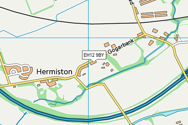 EH12 9BY map - OS VectorMap District (Ordnance Survey)