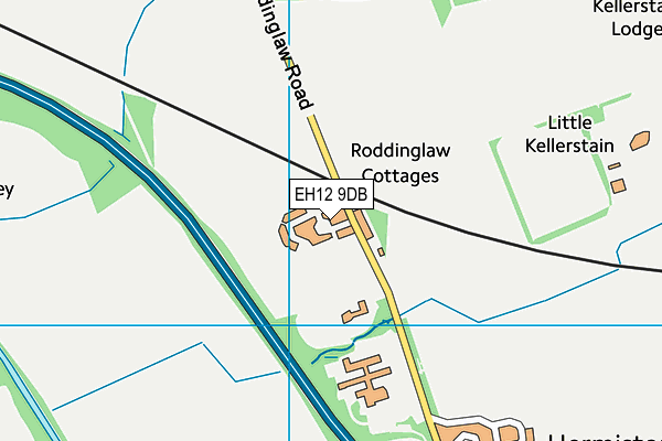 EH12 9DB map - OS VectorMap District (Ordnance Survey)