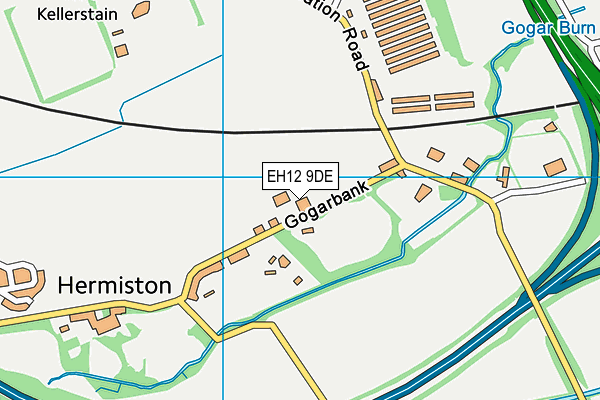 EH12 9DE map - OS VectorMap District (Ordnance Survey)