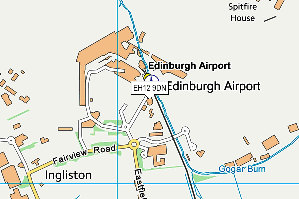 EH12 9DN map - OS VectorMap District (Ordnance Survey)