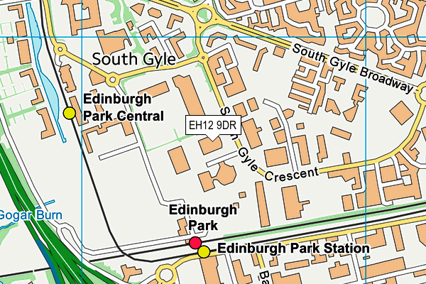 EH12 9DR map - OS VectorMap District (Ordnance Survey)