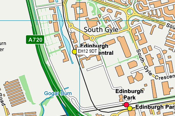 EH12 9DT map - OS VectorMap District (Ordnance Survey)