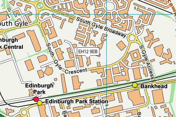 EH12 9EB map - OS VectorMap District (Ordnance Survey)