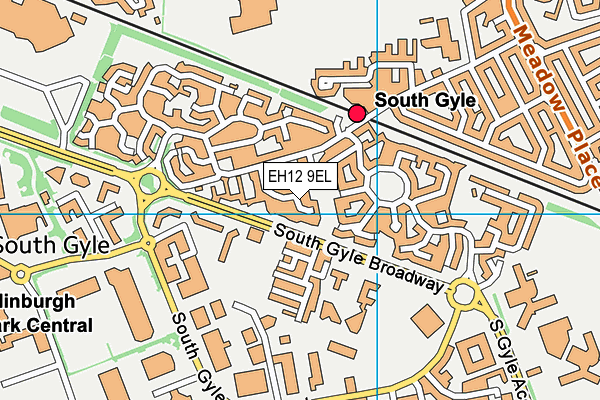 EH12 9EL map - OS VectorMap District (Ordnance Survey)