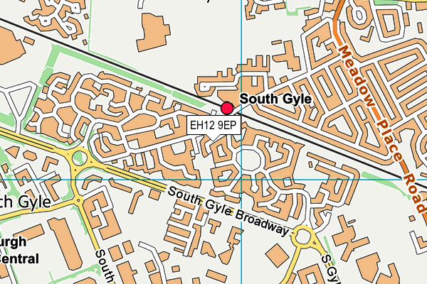 EH12 9EP map - OS VectorMap District (Ordnance Survey)