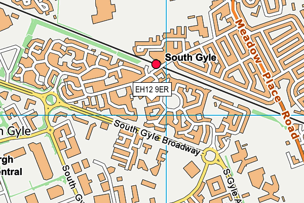 EH12 9ER map - OS VectorMap District (Ordnance Survey)