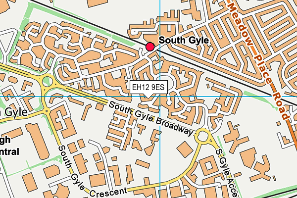 EH12 9ES map - OS VectorMap District (Ordnance Survey)