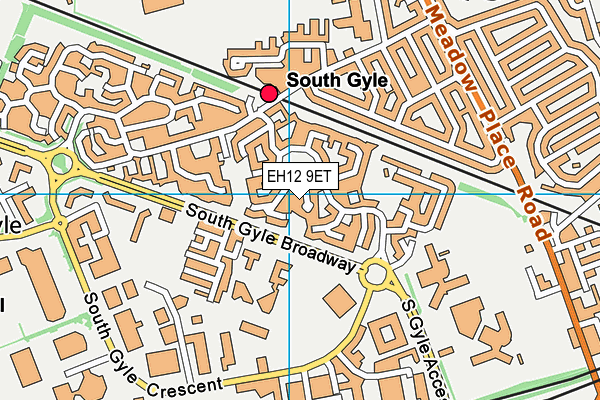 EH12 9ET map - OS VectorMap District (Ordnance Survey)