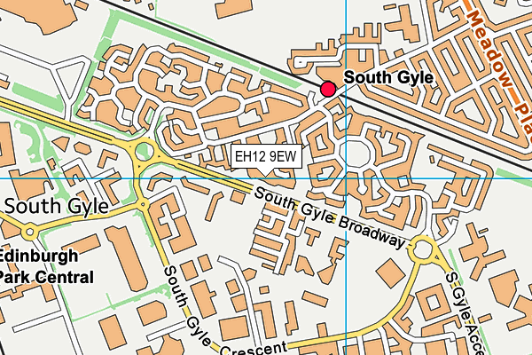 EH12 9EW map - OS VectorMap District (Ordnance Survey)