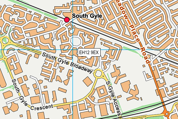 EH12 9EX map - OS VectorMap District (Ordnance Survey)