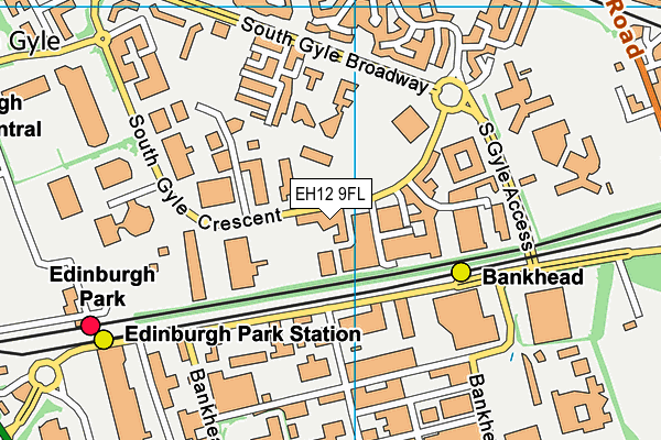 EH12 9FL map - OS VectorMap District (Ordnance Survey)