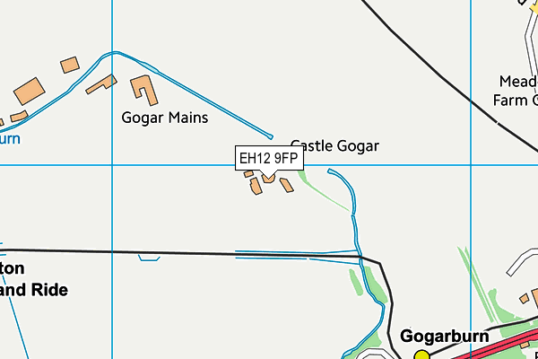 EH12 9FP map - OS VectorMap District (Ordnance Survey)