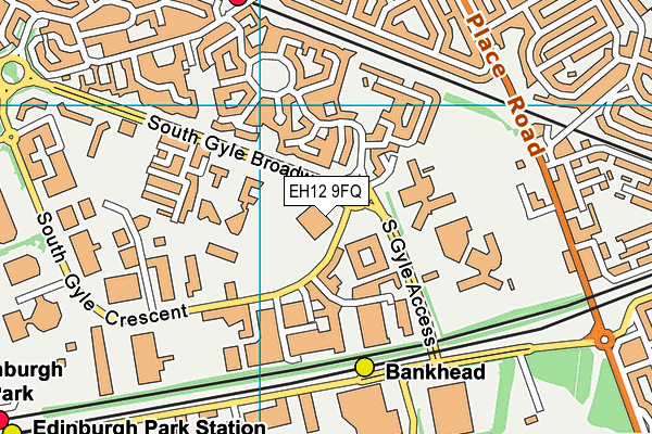 EH12 9FQ map - OS VectorMap District (Ordnance Survey)