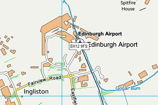 EH12 9FS map - OS VectorMap District (Ordnance Survey)