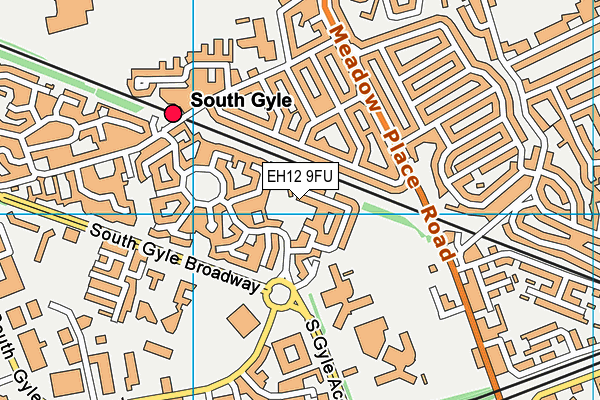 EH12 9FU map - OS VectorMap District (Ordnance Survey)