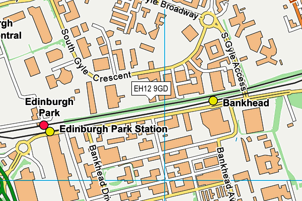 EH12 9GD map - OS VectorMap District (Ordnance Survey)