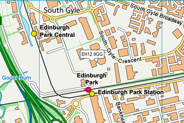 EH12 9GG map - OS VectorMap District (Ordnance Survey)