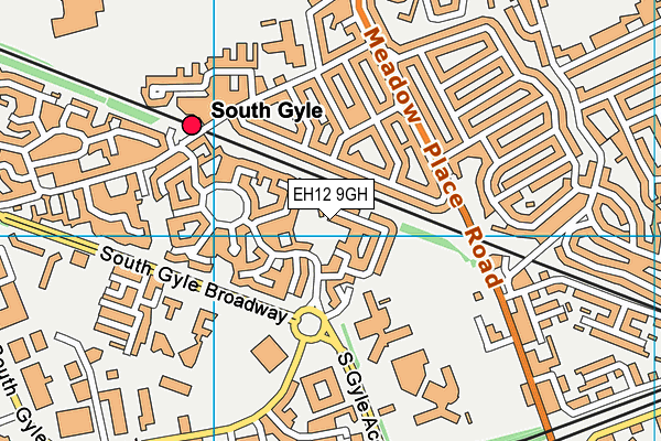 EH12 9GH map - OS VectorMap District (Ordnance Survey)