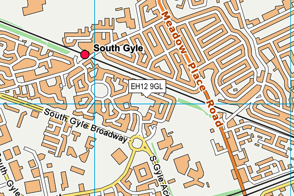 EH12 9GL map - OS VectorMap District (Ordnance Survey)