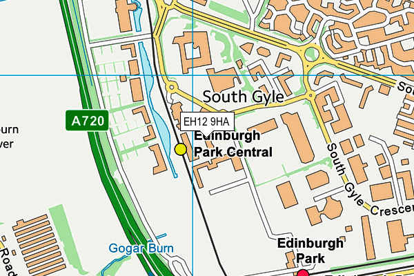 EH12 9HA map - OS VectorMap District (Ordnance Survey)