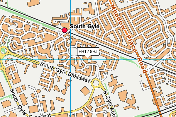 EH12 9HJ map - OS VectorMap District (Ordnance Survey)