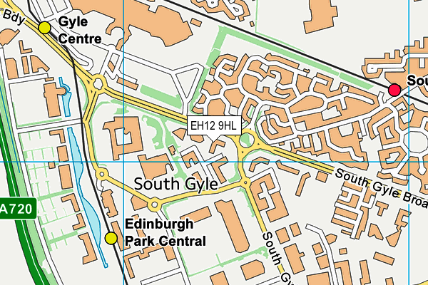 EH12 9HL map - OS VectorMap District (Ordnance Survey)