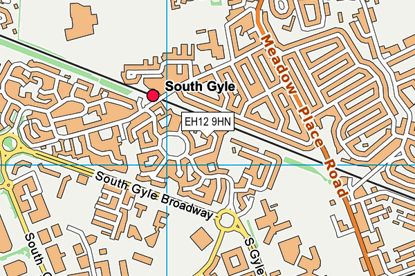 EH12 9HN map - OS VectorMap District (Ordnance Survey)