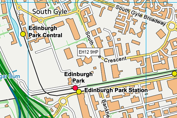 EH12 9HP map - OS VectorMap District (Ordnance Survey)