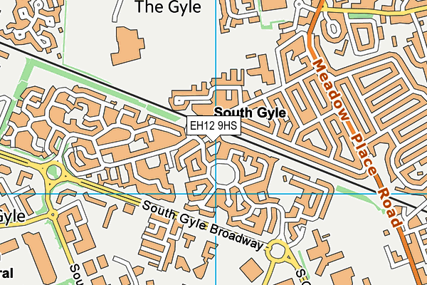 EH12 9HS map - OS VectorMap District (Ordnance Survey)