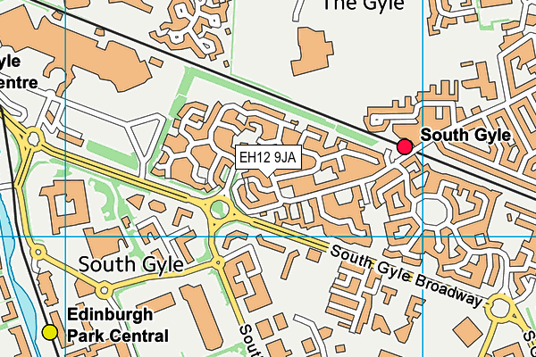 EH12 9JA map - OS VectorMap District (Ordnance Survey)