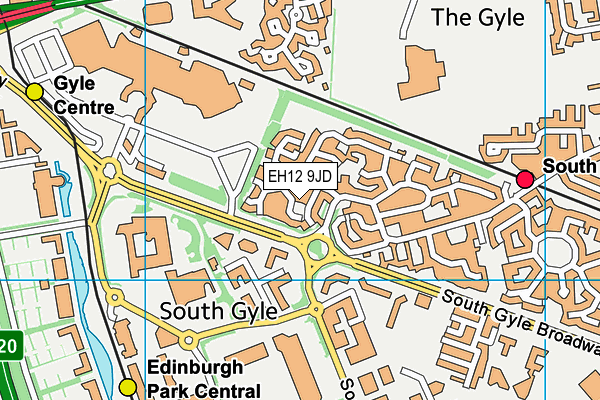 EH12 9JD map - OS VectorMap District (Ordnance Survey)